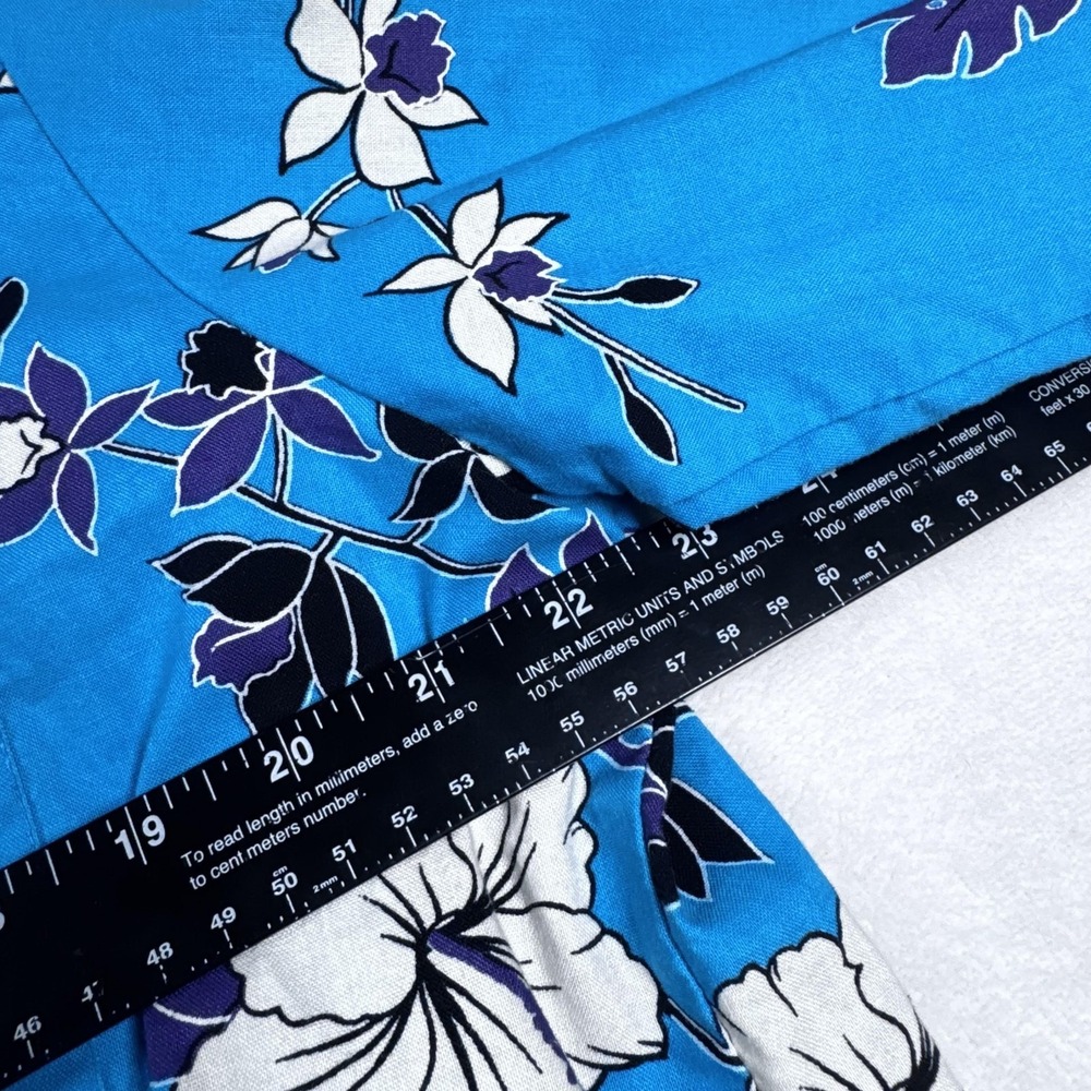 Made in Hawaii Shirt Mens Large Blue Aloha Hawaiian Floral Button Front USA - Picture 6 of 7